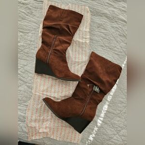 Ana Bianca Wedge Heel Boots Size 9.5 NEW with TAGS